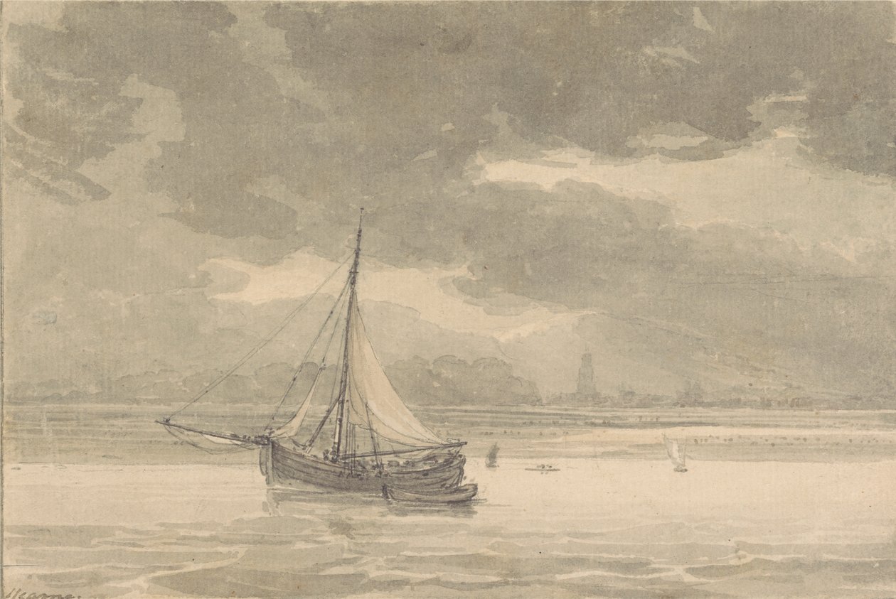 Themsen fra Ship Inn, Greenwich af Thomas Hearne