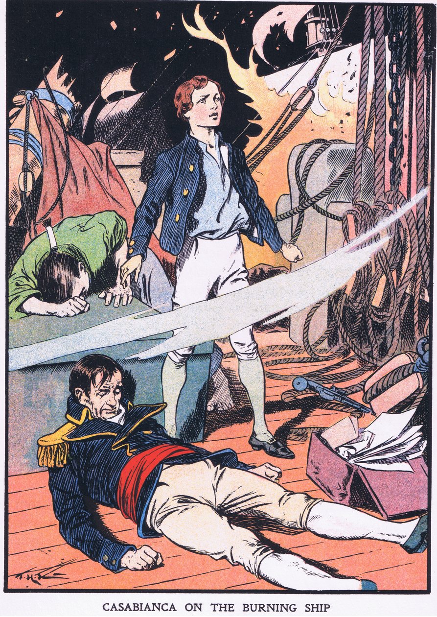 Casabianca (farvelitografi) af Thomas Heath Robinson