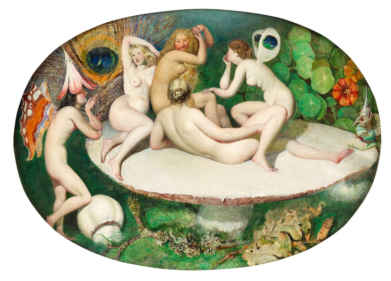 A Dream of Fairies (olie om bord) af Thomas Heatherley