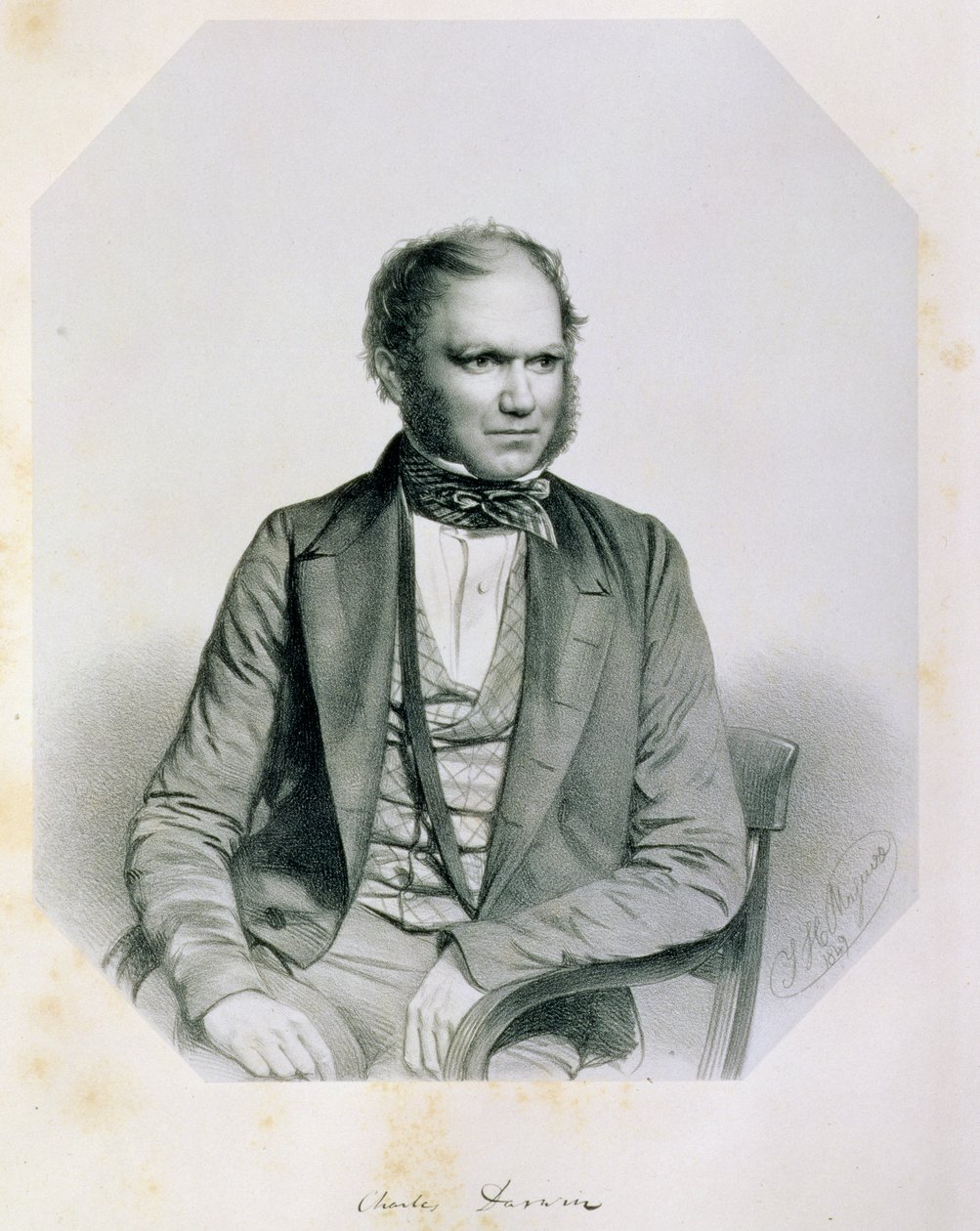 Charles Robert Darwin (1809-82) 1849 af Thomas Herbert Maguire