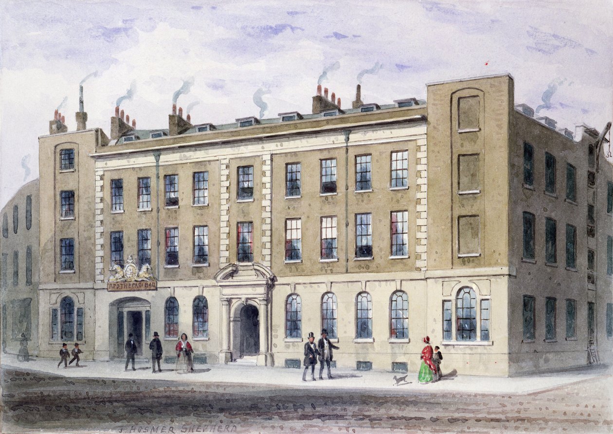 Apothecaries Lane, 1855 (wc på papir) af Thomas Hosmer Shepherd