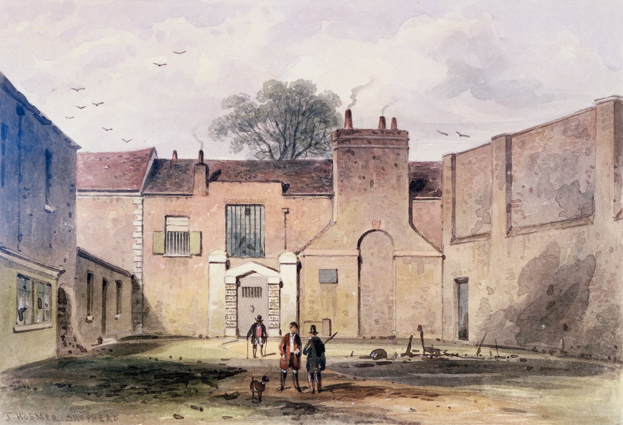 Indgang til Tothill Fields Prison, 1850 af Thomas Hosmer Shepherd