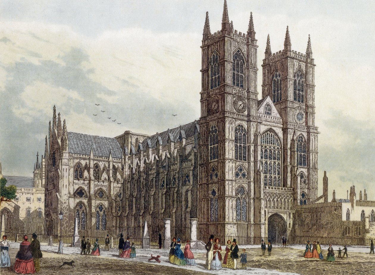 London: Westminster Abbey, ca. 1840 (gravering) af Thomas Hosmer Shepherd