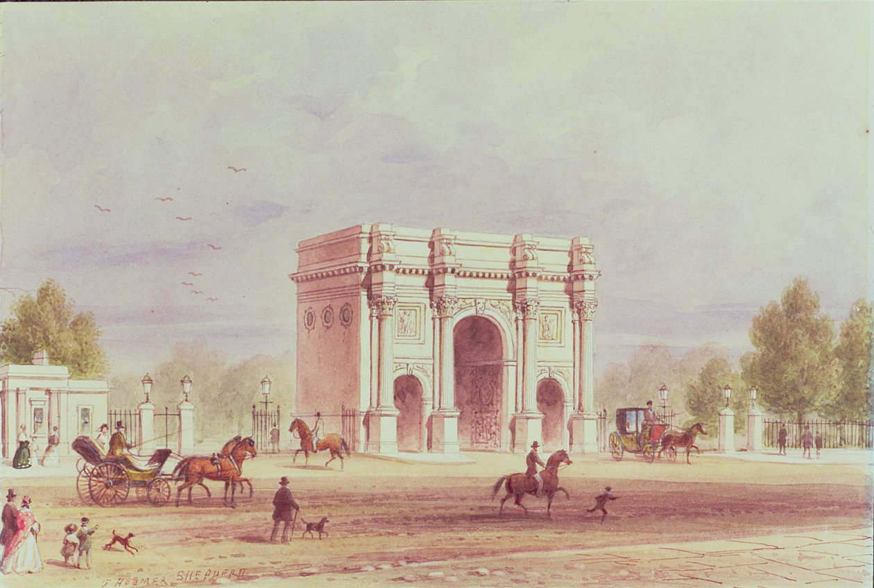 Marmorbue, ca. 1851 af Thomas Hosmer Shepherd