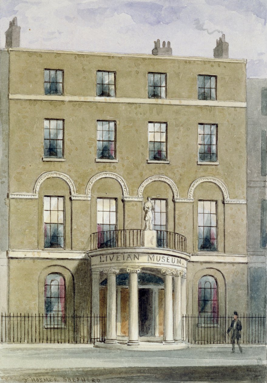 The Liverian Museum, 1850 af Thomas Hosmer Shepherd