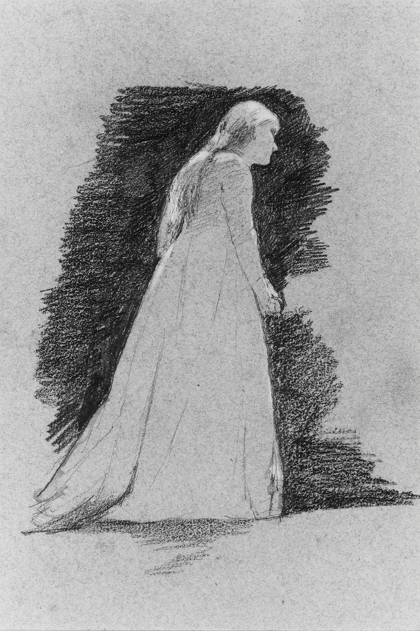 Stående kvinde, ca. 1881-82. af Thomas Hovenden