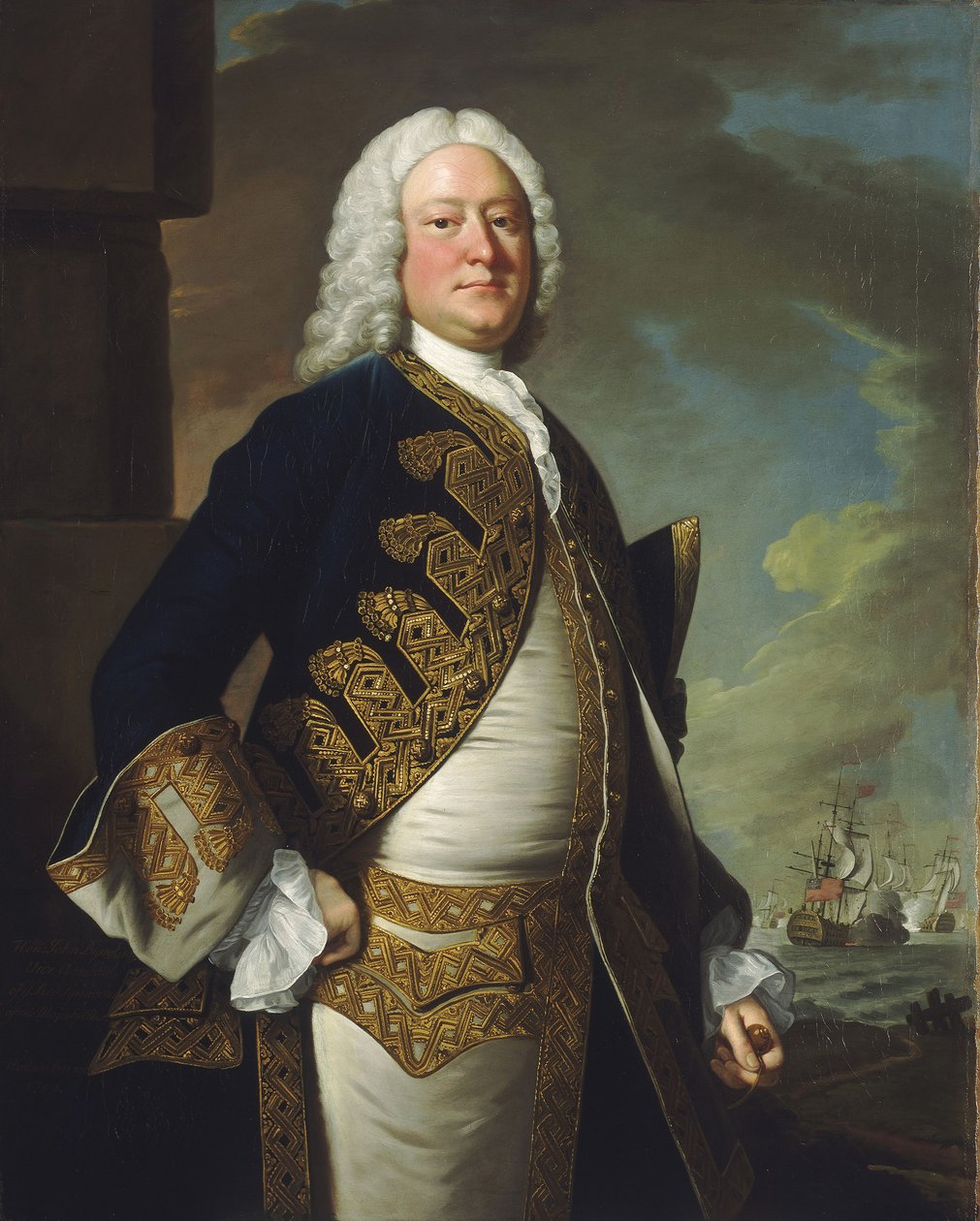 Admiral John Byng (1704-1757) af Thomas Hudson