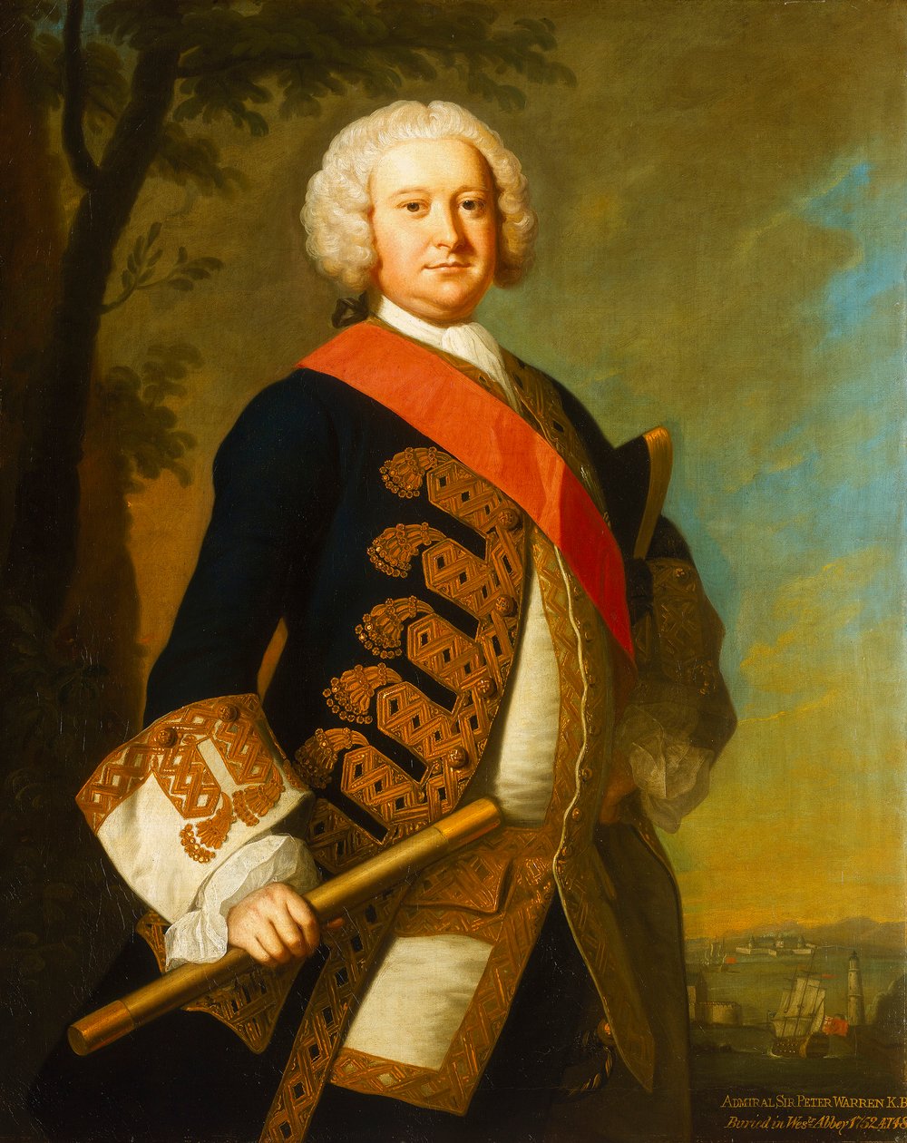 Admiral Sir Peter Warren (1703-1752) af Thomas Hudson