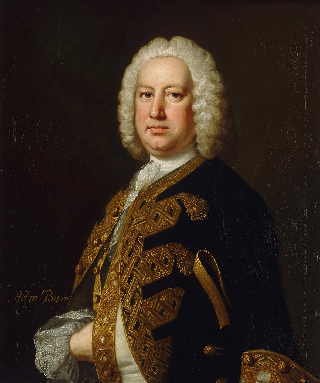 Portræt af admiral John Byng af Thomas Hudson