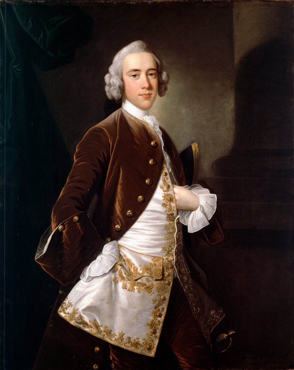 Portræt af en mand af Thomas Hudson