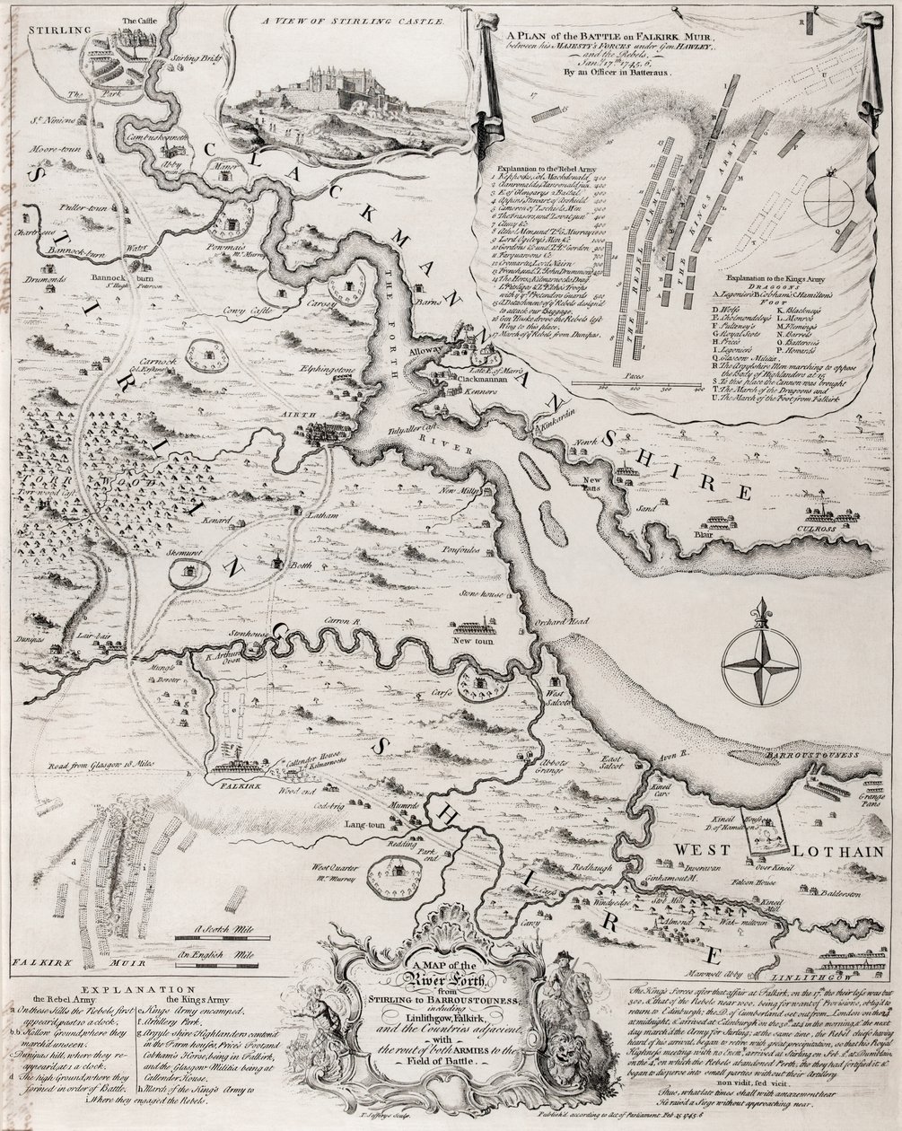 Slaget ved Falkirk, 28. januar 1746 af Thomas Jefferys