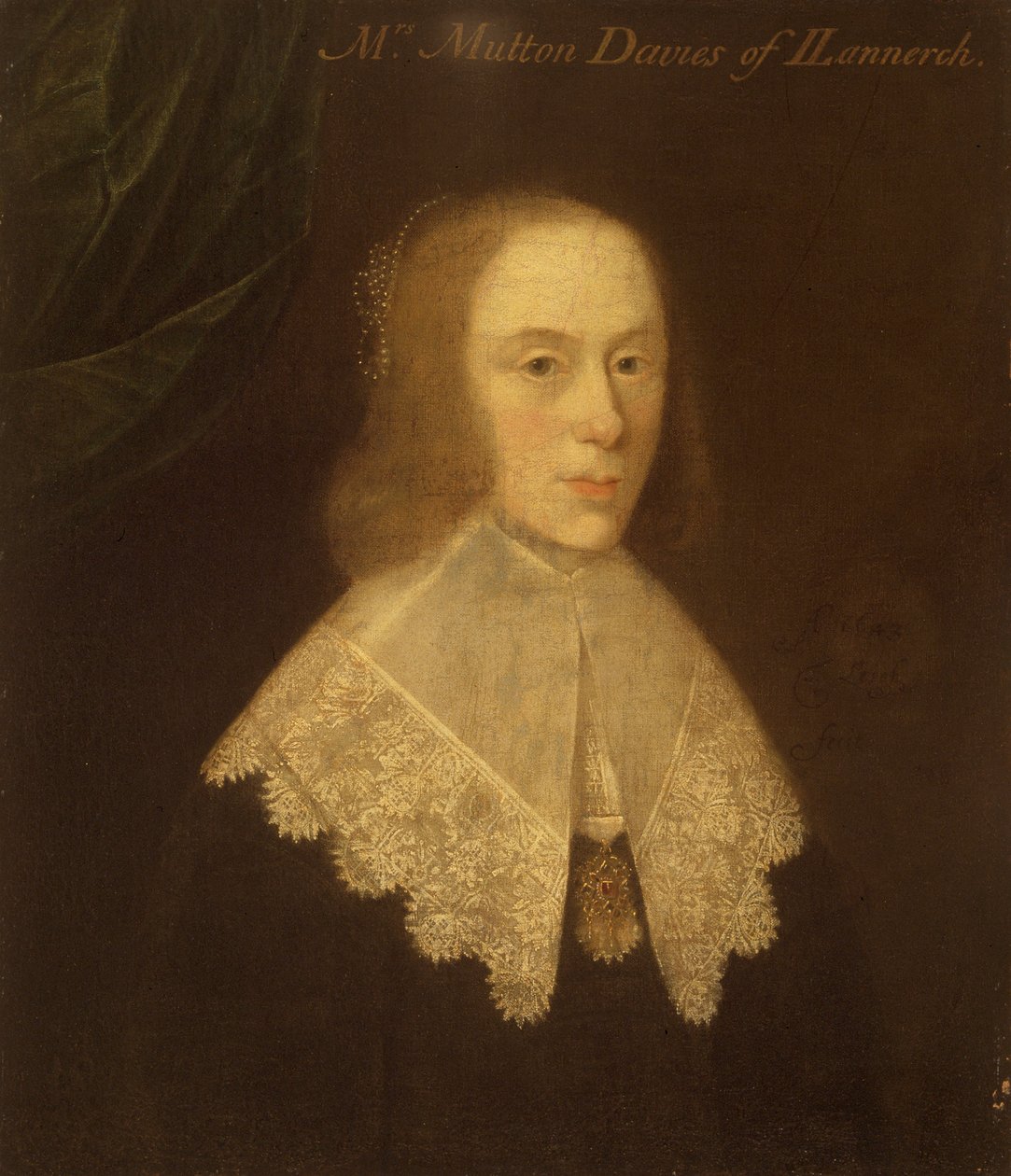 Fru Anne Davies af Gwysaney, c1630. af Thomas Leigh