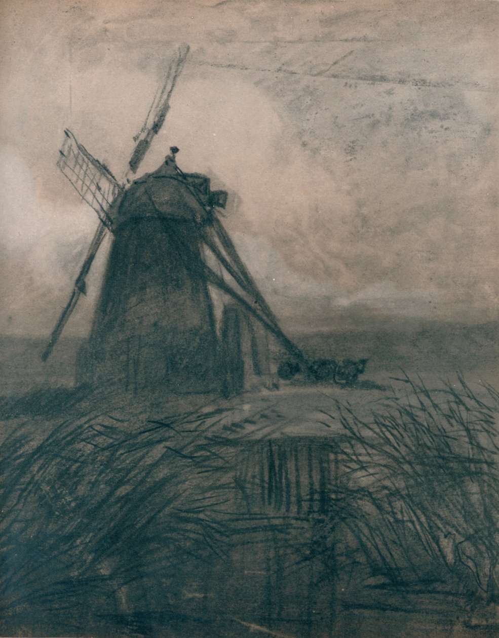 En Marsh Mill, c1840 af Thomas Lound