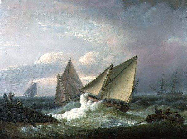 En blæsende dag af Thomas Luny