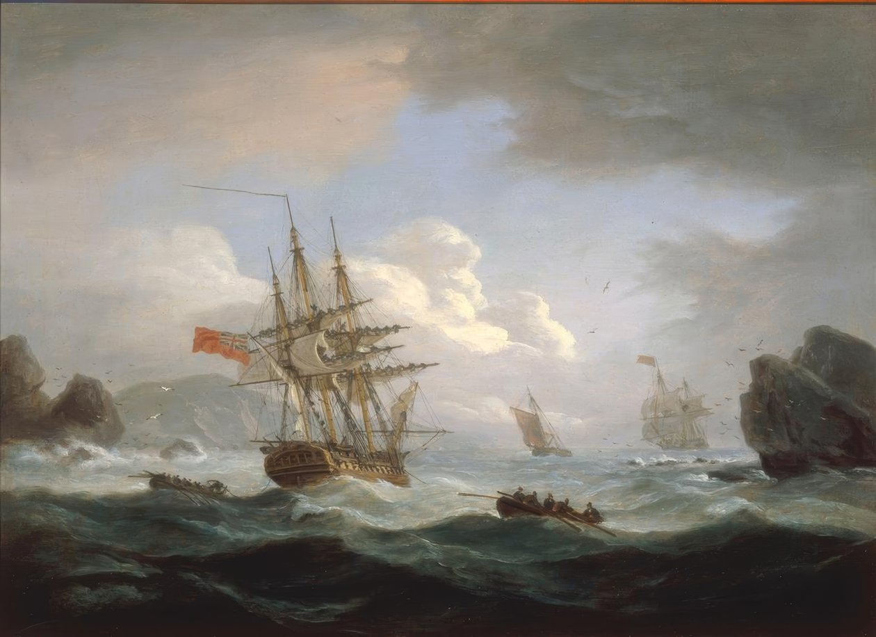 Plymouth Sound af Thomas Luny