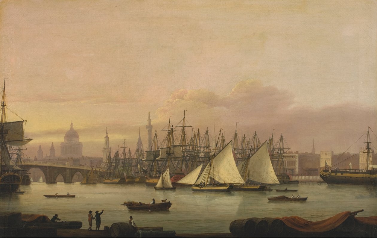 Londons havn af Thomas Luny