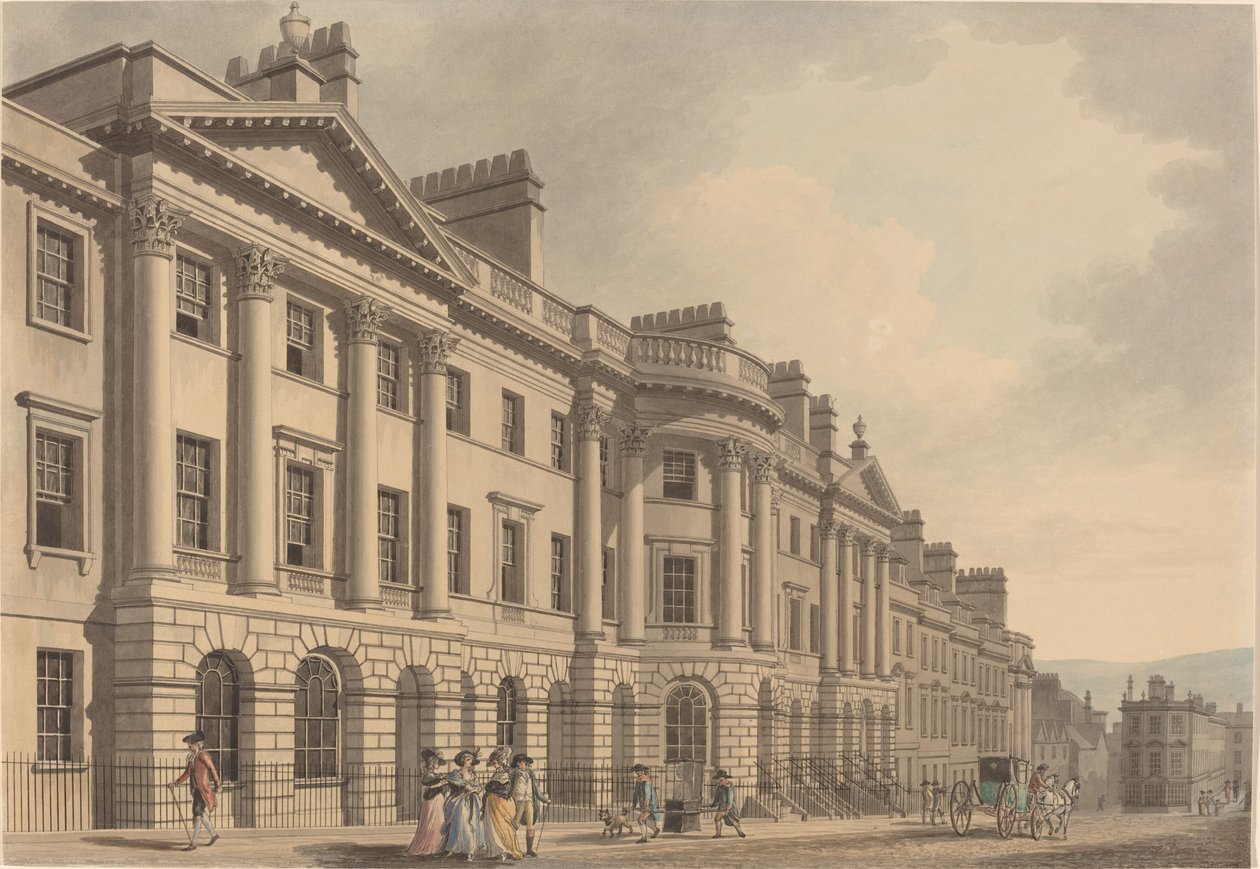 Milsom Street i Bath af Thomas Malton