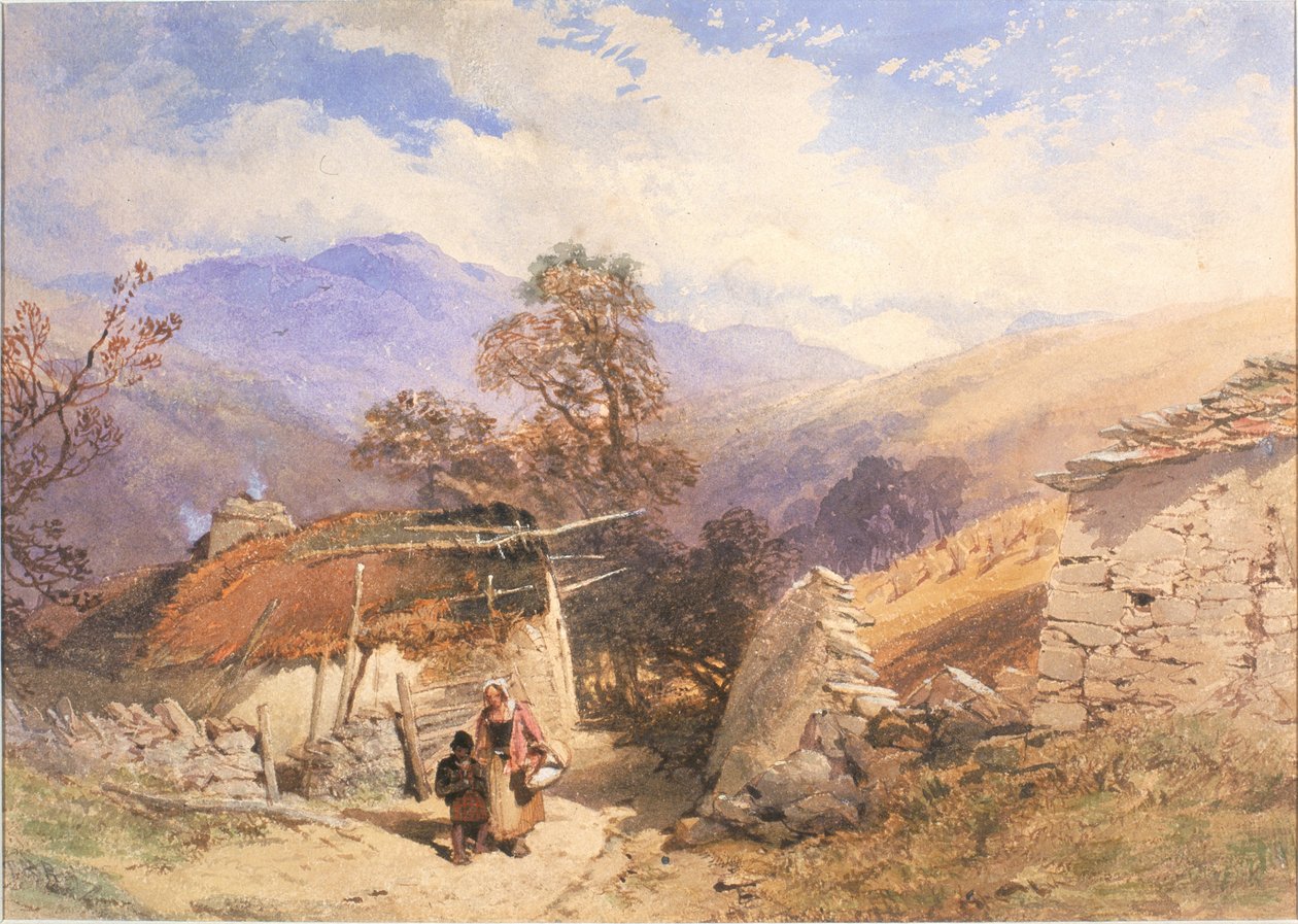 Highland Landscape (kropsfarve) af Thomas Miles II Richardson