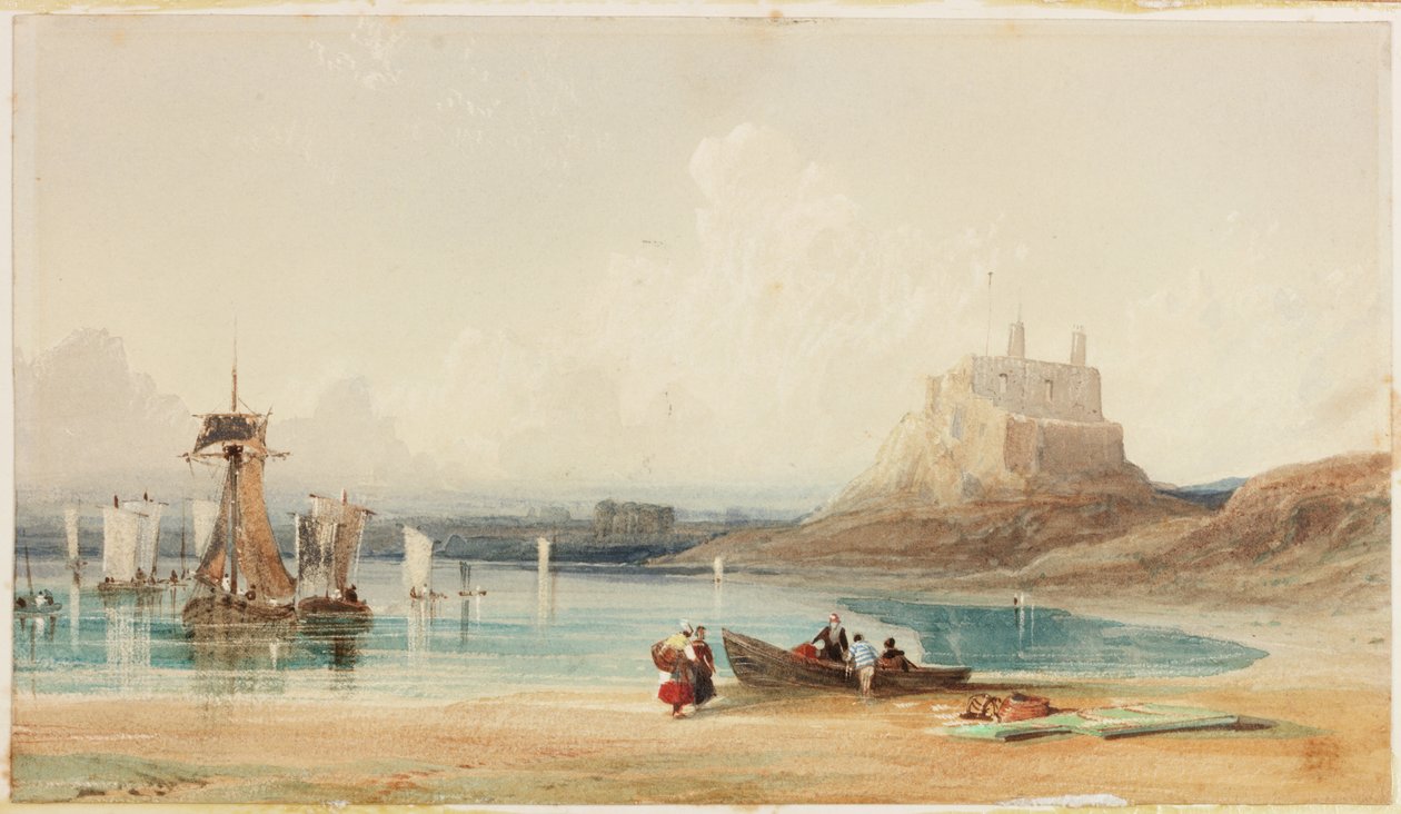 Holy Island (akvarel på papir) af Thomas Miles Richardson