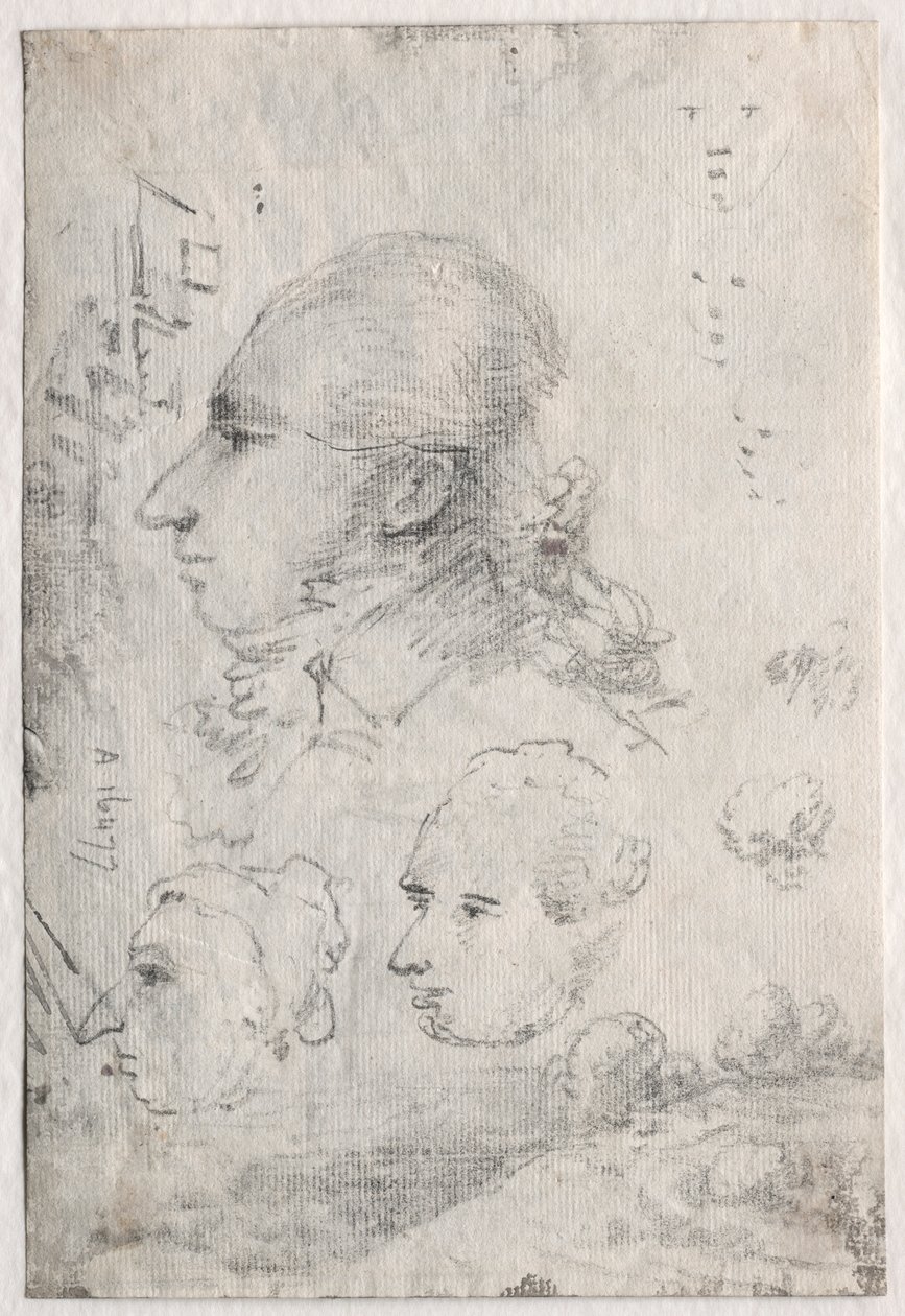 Studier af Heads verso, ca. 1820