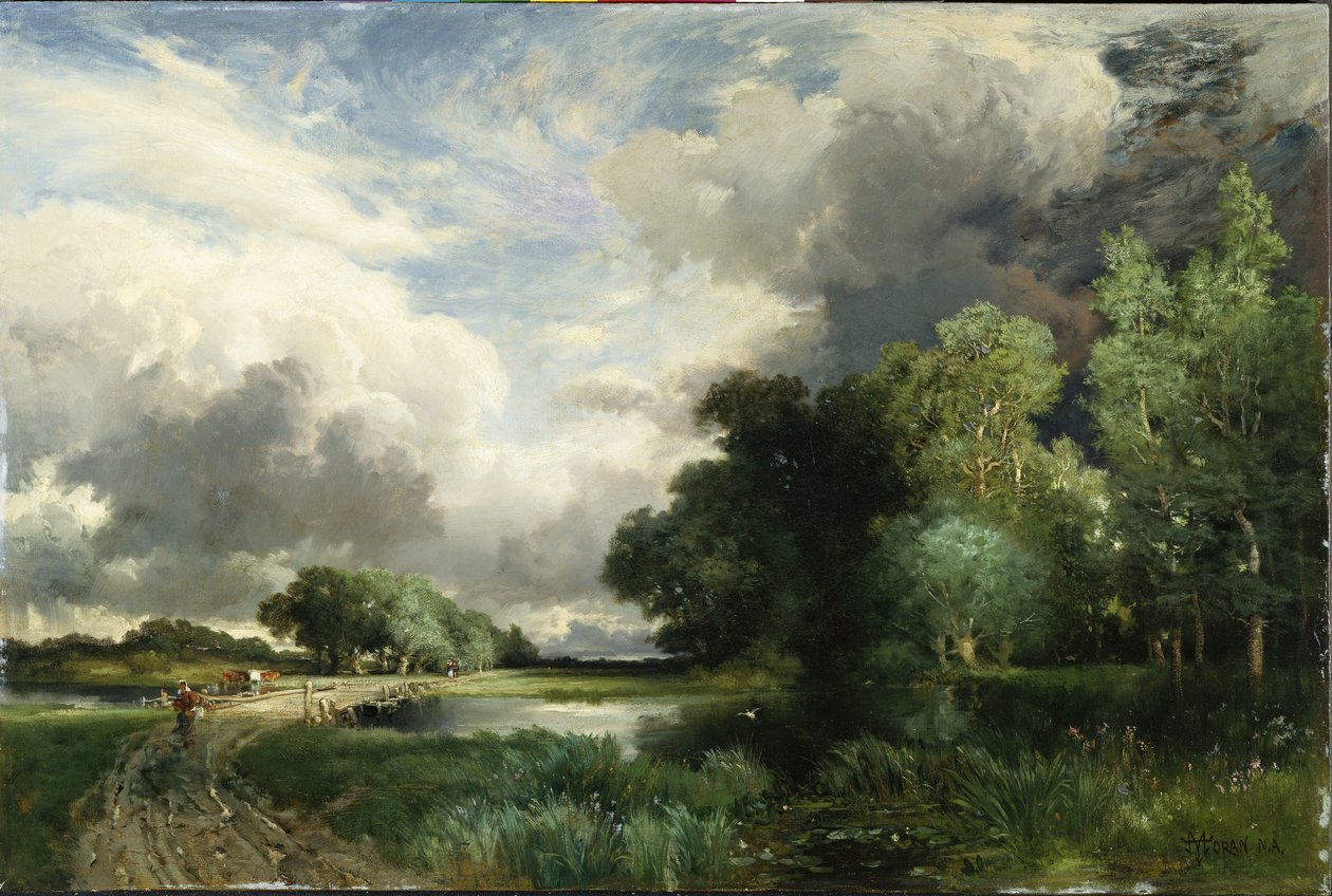 Nærmer sig stormskyer af Thomas Moran