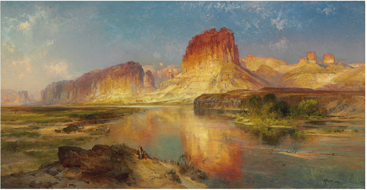 Green River i Wyoming, 1878 af Thomas Moran