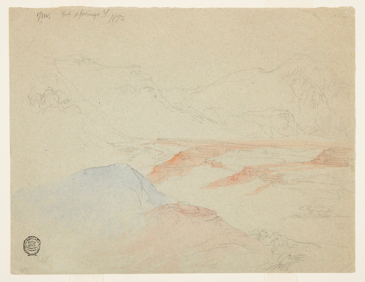 Hot Springs, Yellowstone af Thomas Moran
