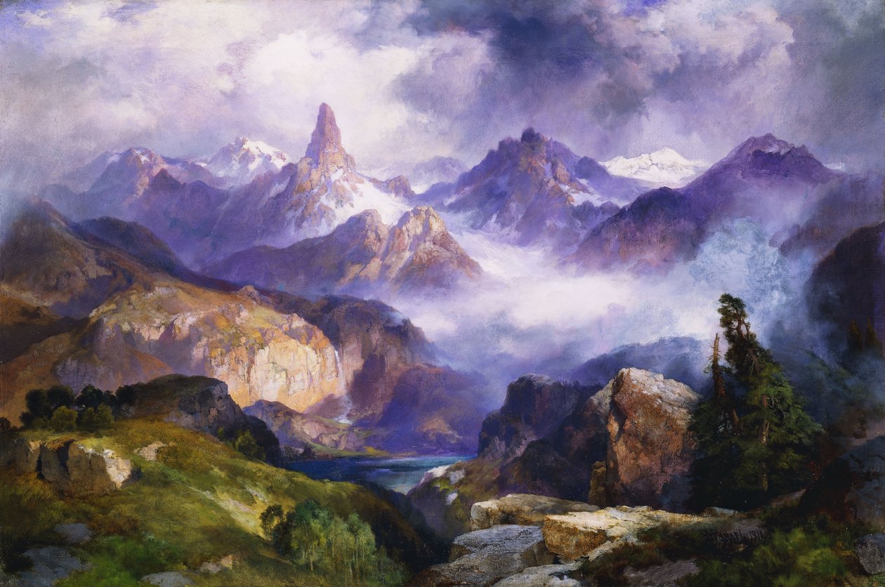 Index Peak, Yellowstone National Park, 1914 af Thomas Moran