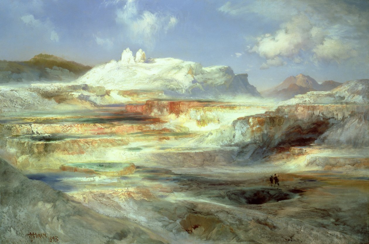 Jupiter Terrace, Yellowstone af Thomas Moran