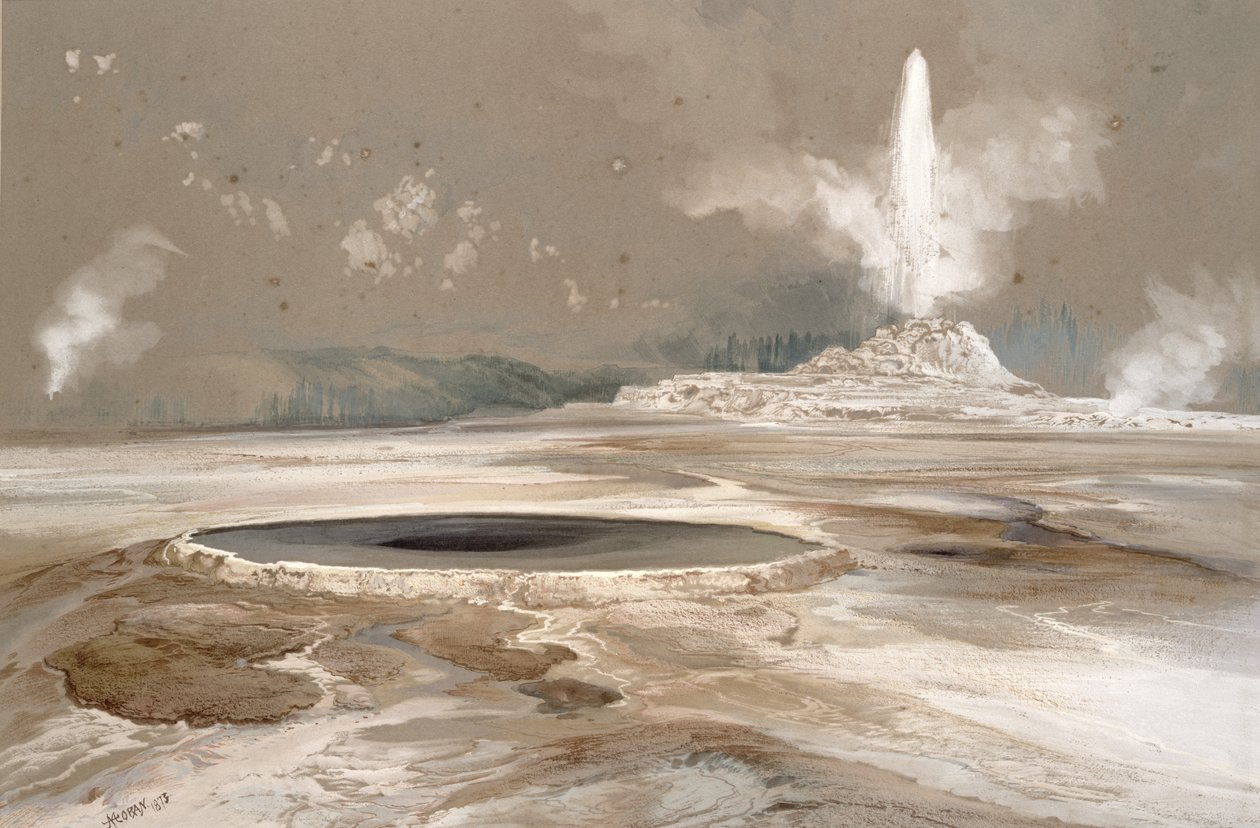 Morning Glory Pool, 1873 af Thomas Moran