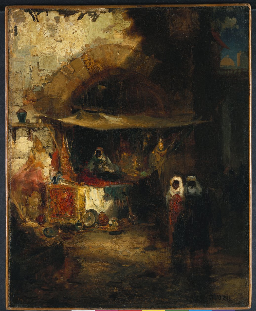 marokkansk basar af Thomas Moran