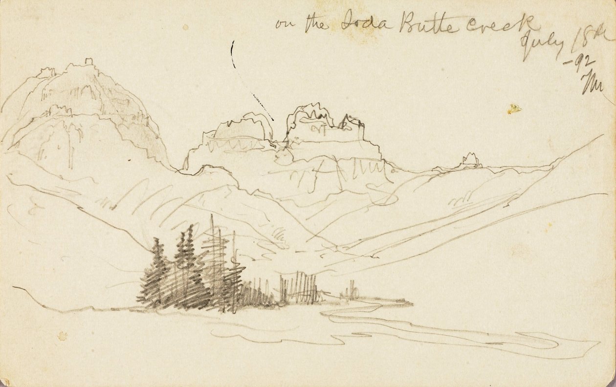 På Soda Butte Creek af Thomas Moran