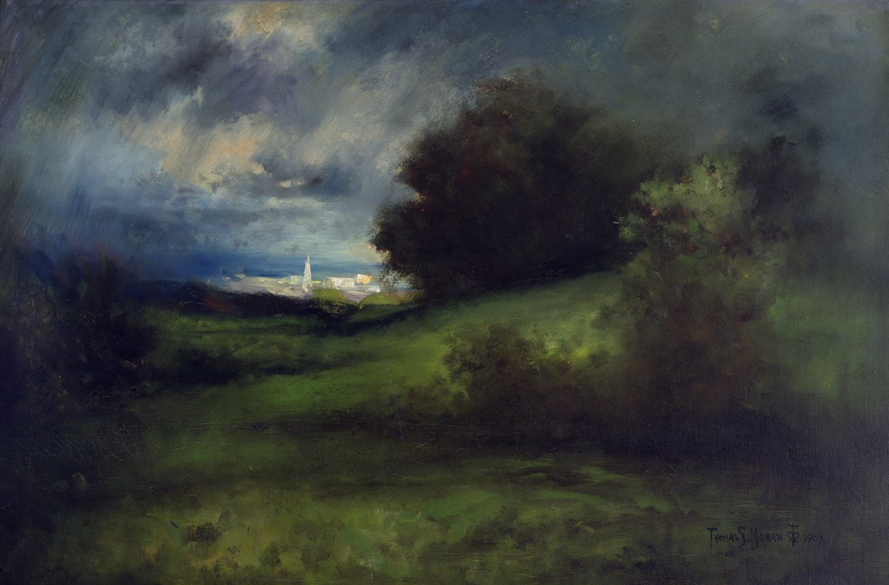 Sommerstorm af Thomas Moran