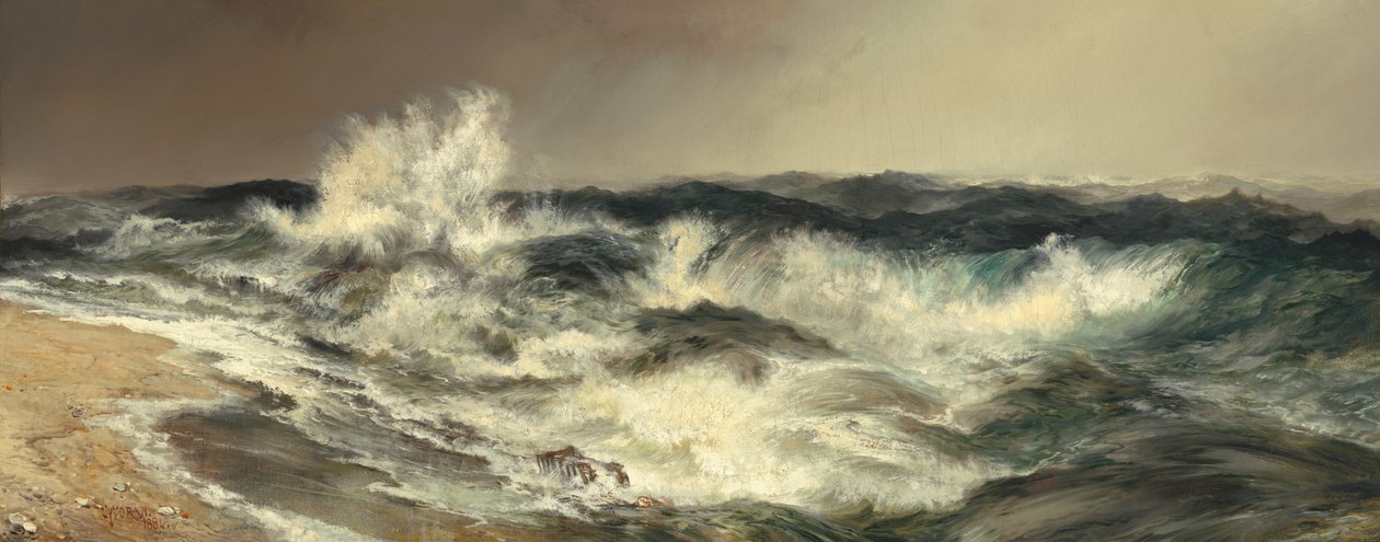 Det meget rungende hav, 1884. af Thomas Moran