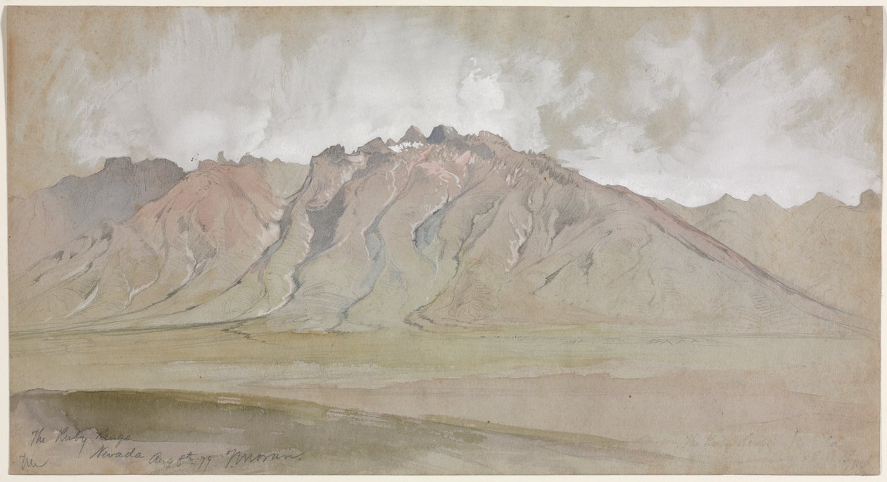Ruby Range, Nevada af Thomas Moran
