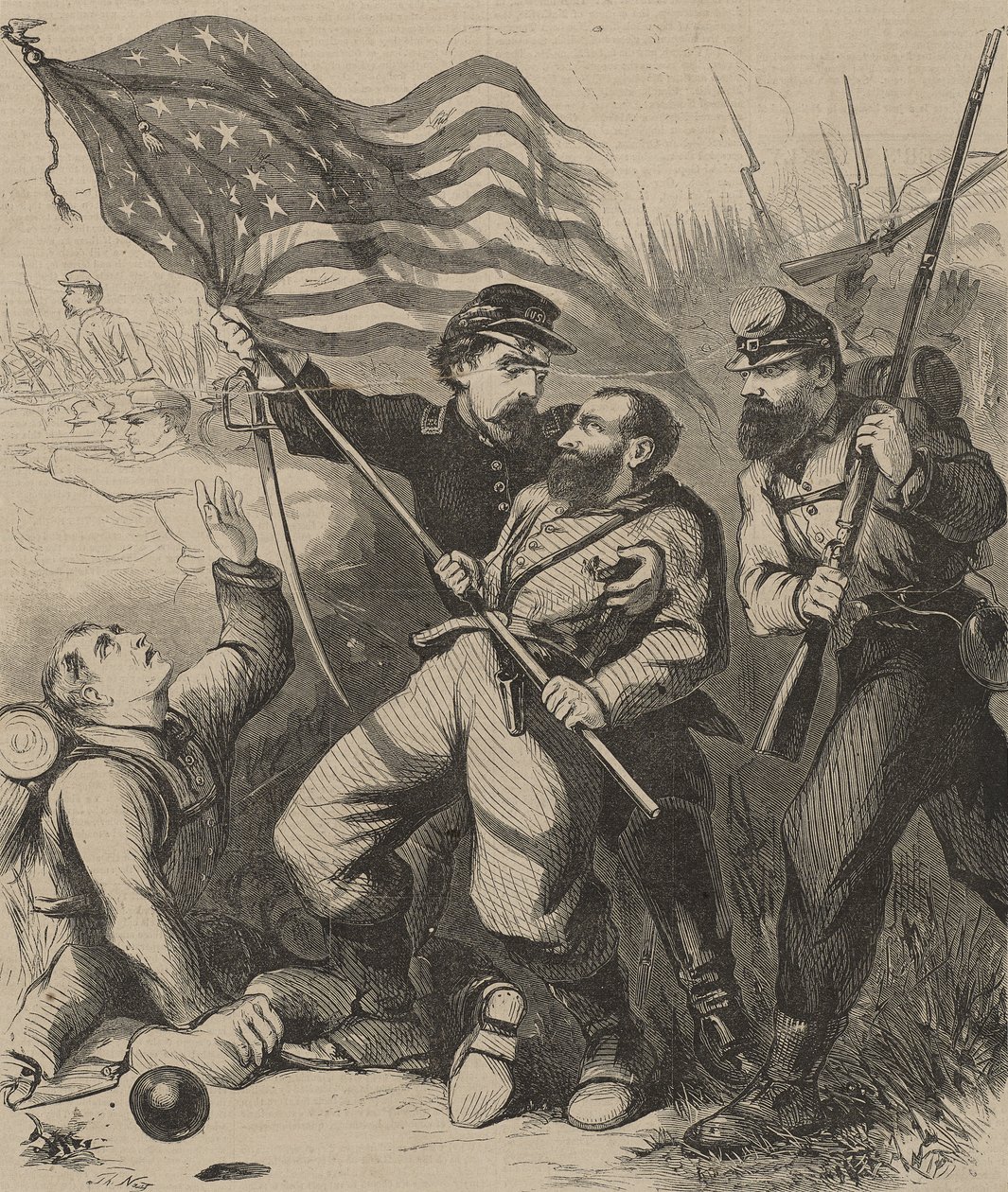 En galant farvebærer af Thomas Nast