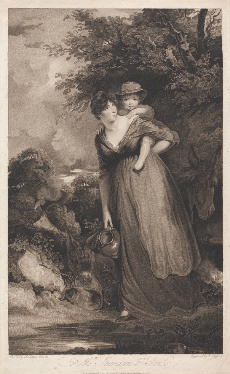 Mrs. Sheridan og hendes søn af Thomas Nugent