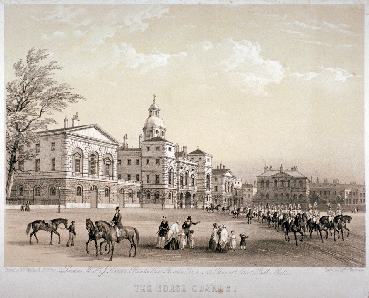 Horse Guards, Westminster, London, 1851 af Thomas Picken