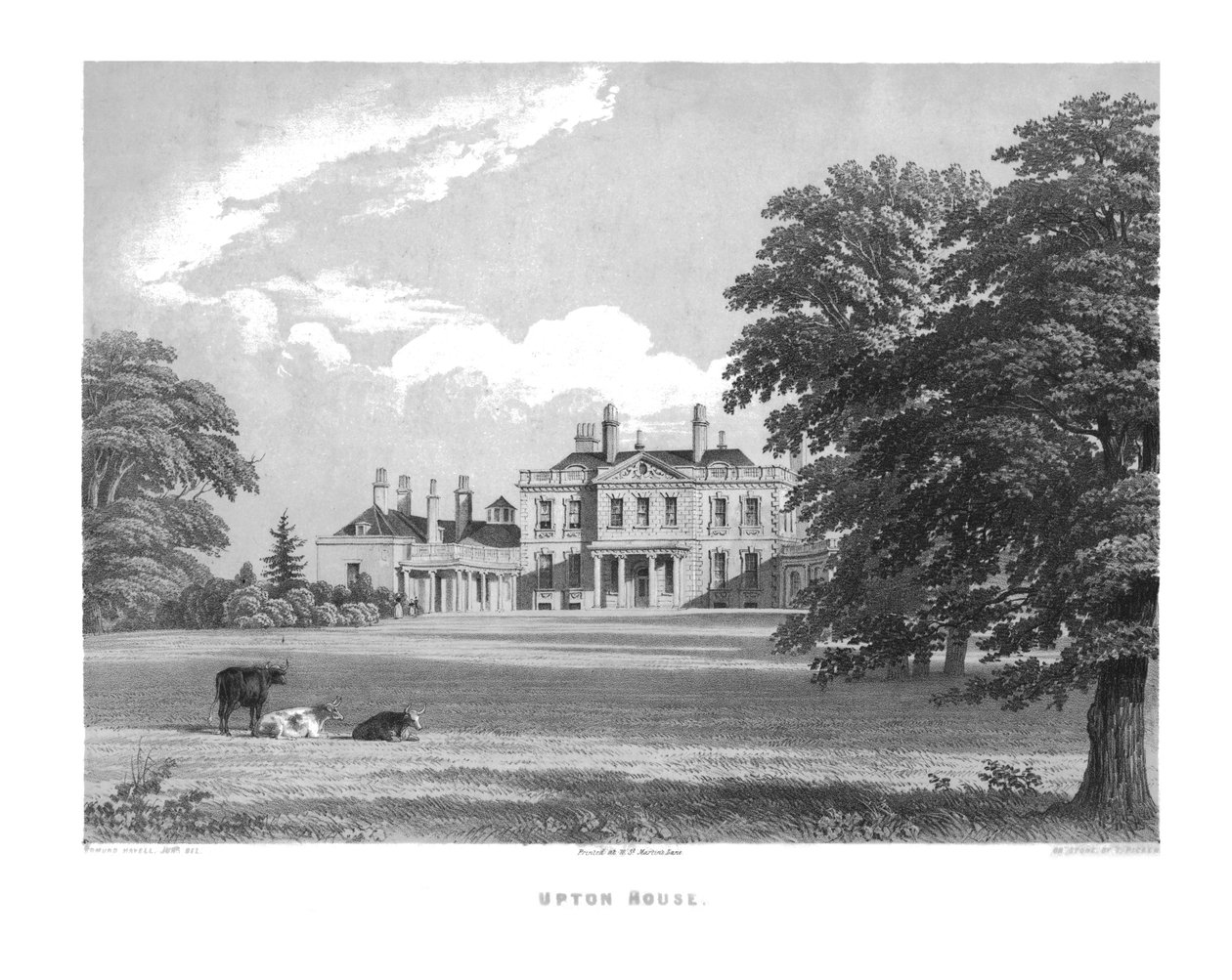 Upton House, midten af det 19. århundrede. af Thomas Picken