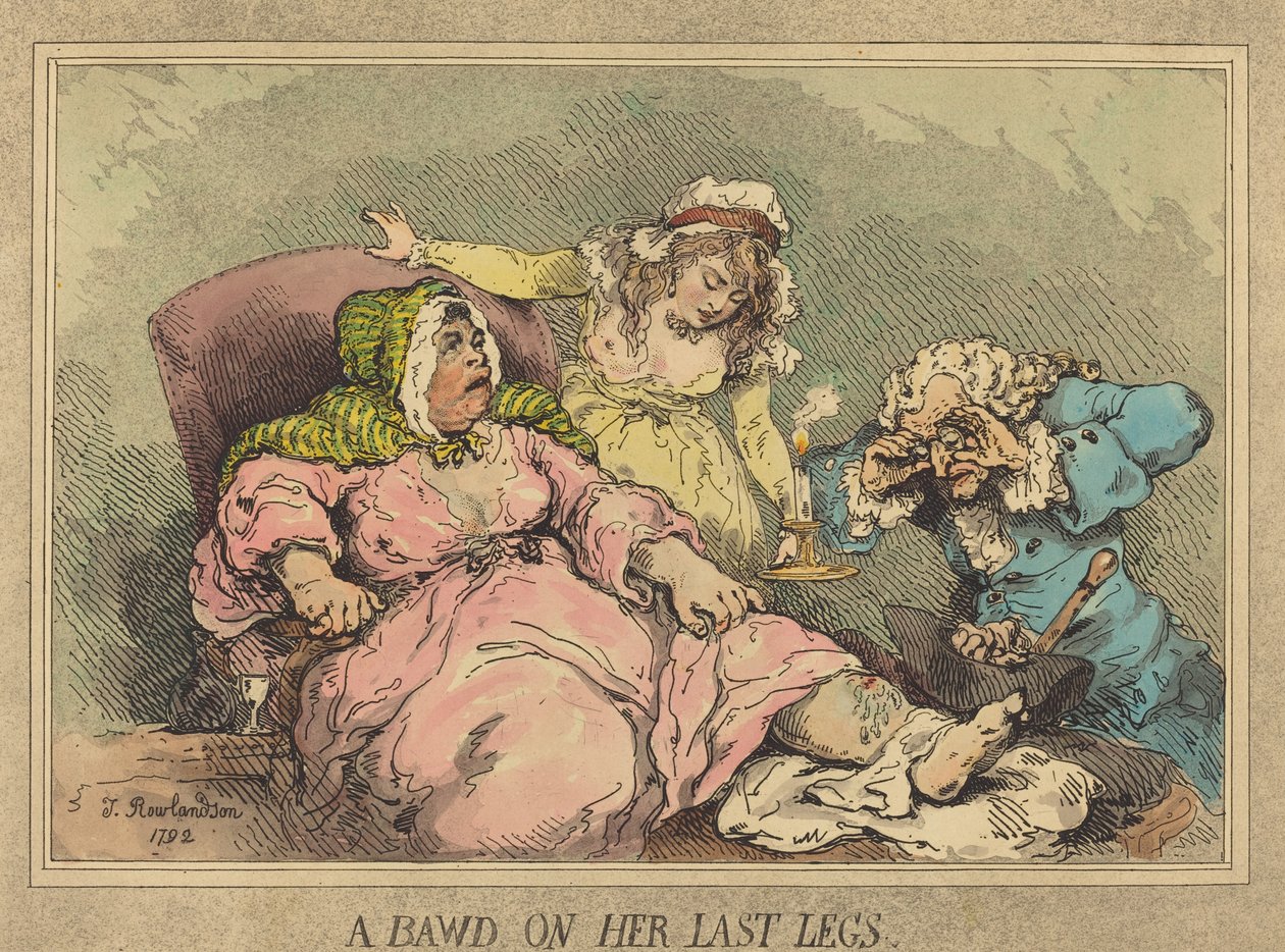 En skænderi på hendes sidste ben af Thomas Rowlandson