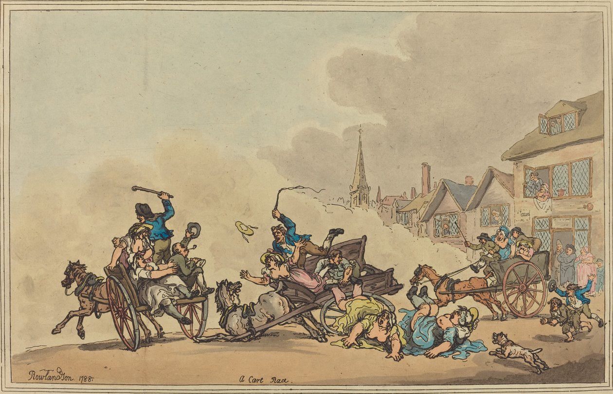 A Cart Race, 1788. af Thomas Rowlandson