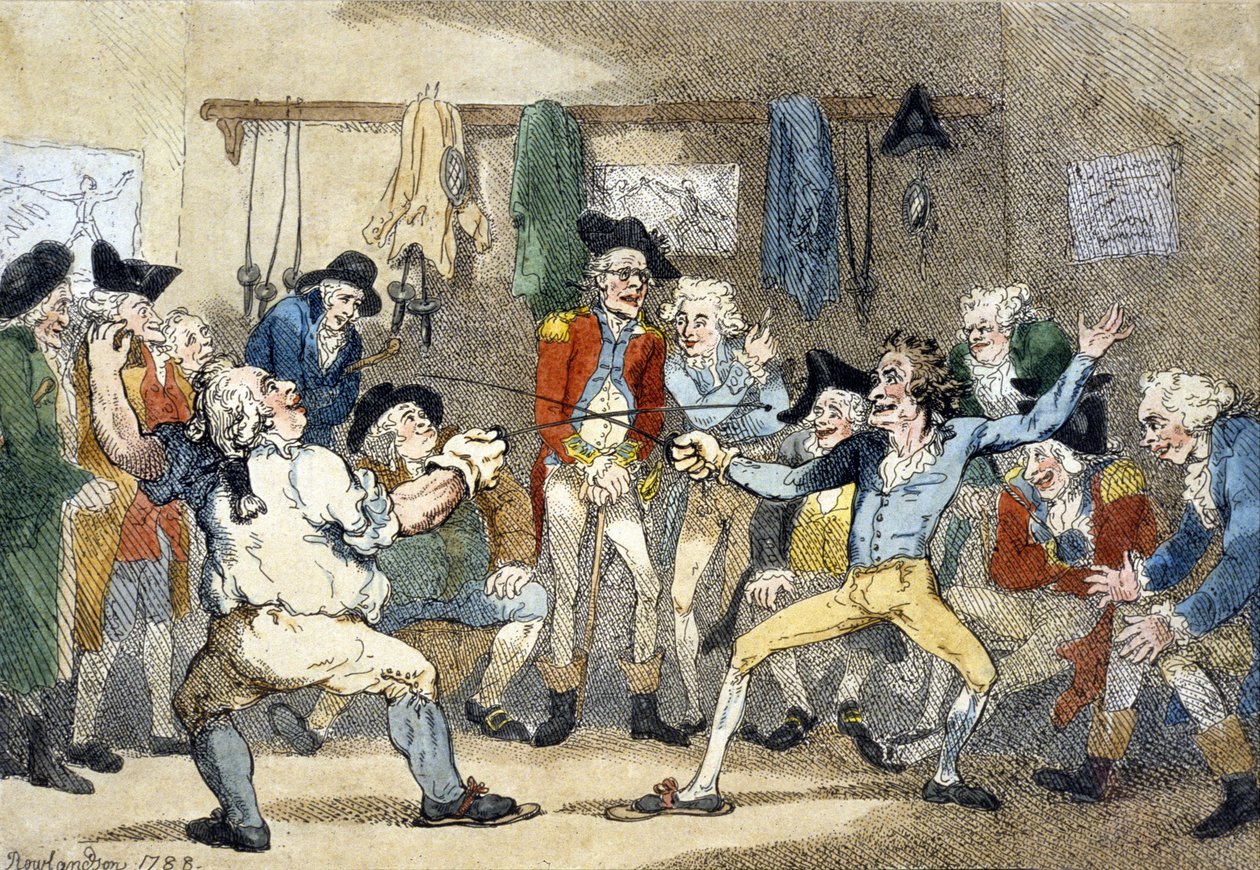 En fægtekamp af Thomas Rowlandson