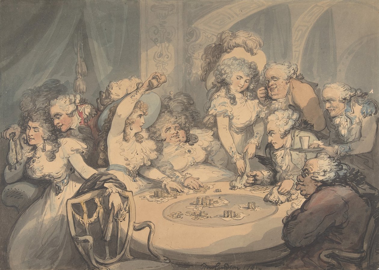 Et spillebord i Devonshire House, 1791. af Thomas Rowlandson