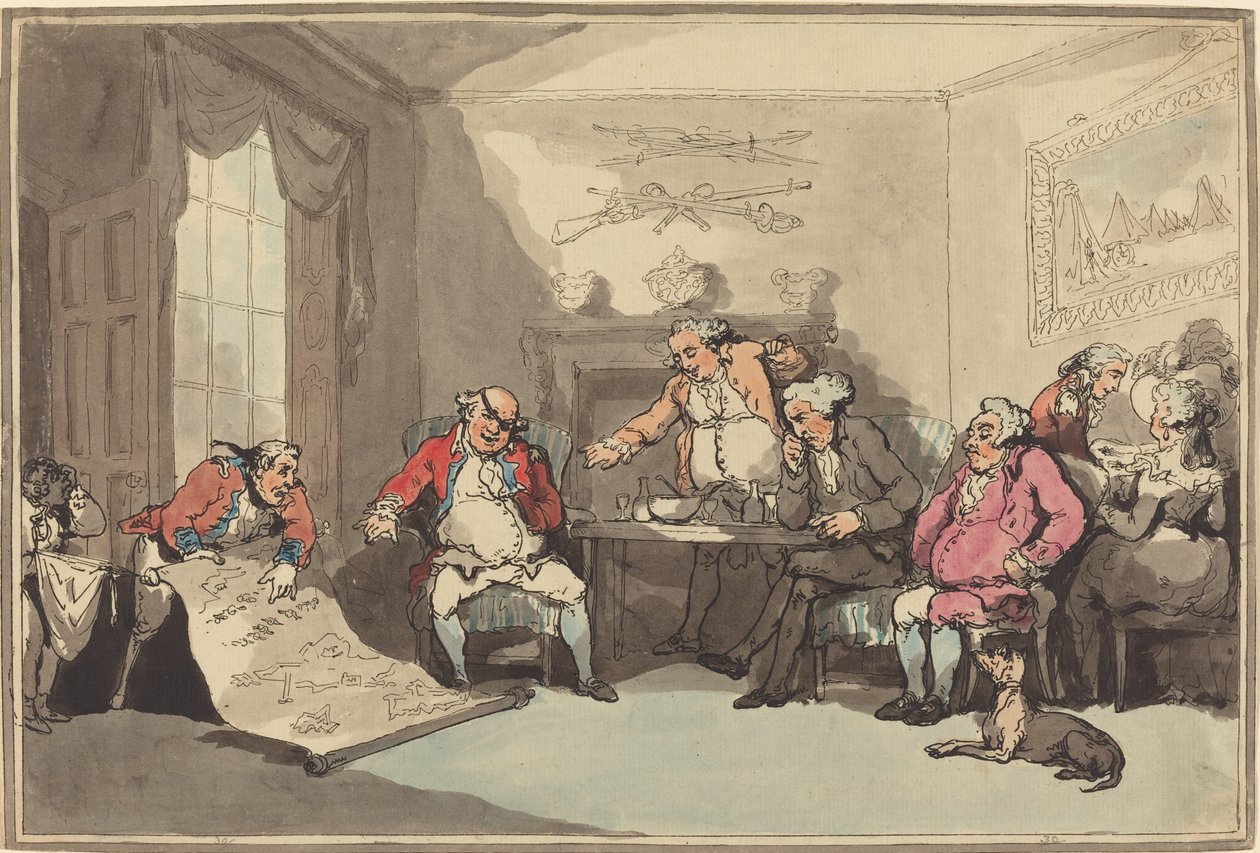 Et militsmøde af Thomas Rowlandson