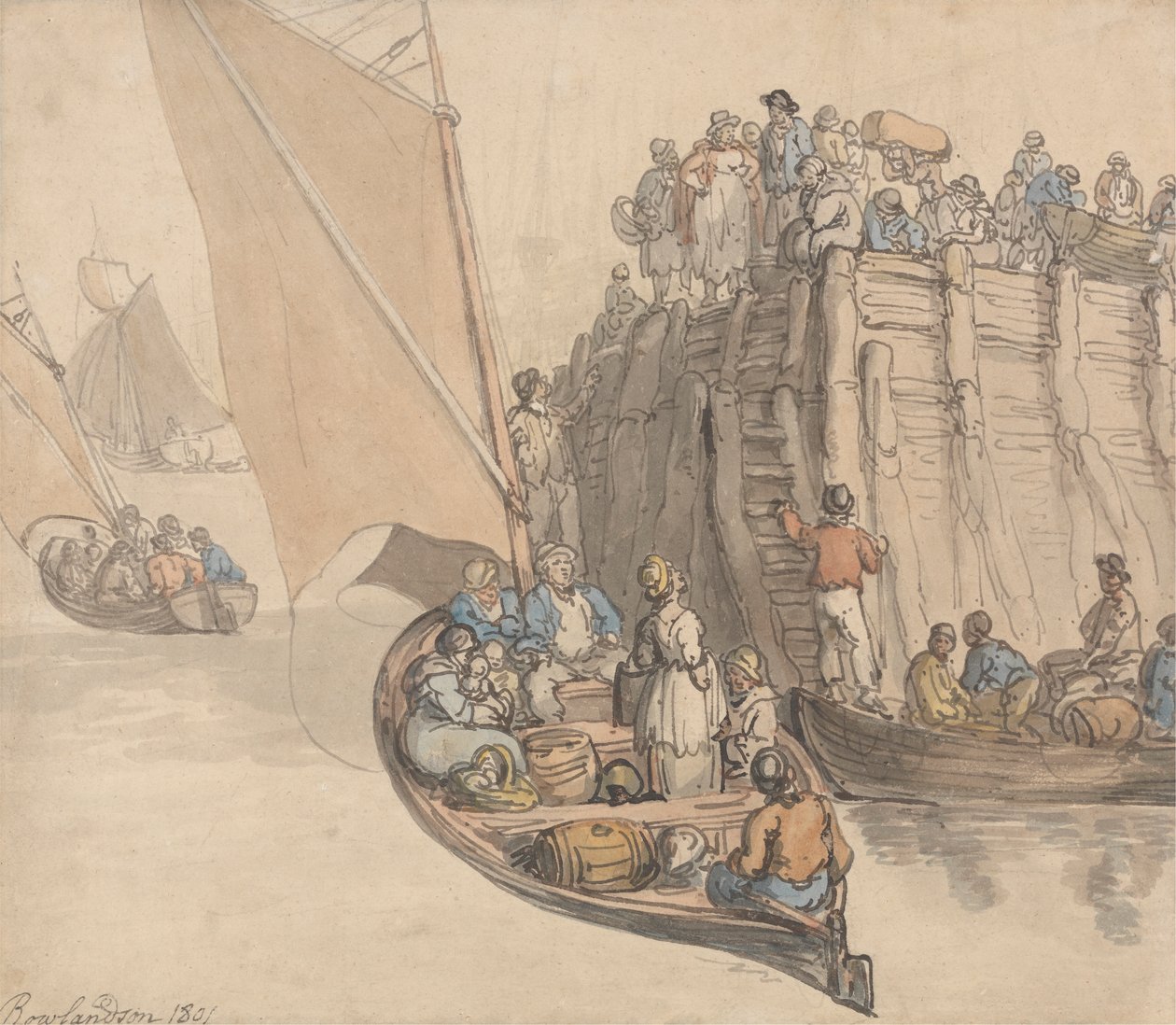 En mole i Amsterdam af Thomas Rowlandson