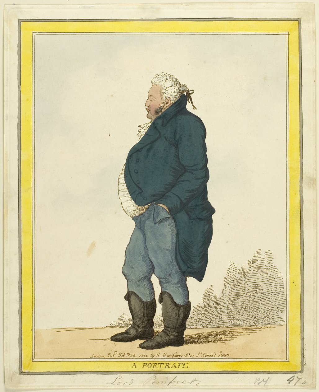 Et portræt: Lord Pomfret af Thomas Rowlandson