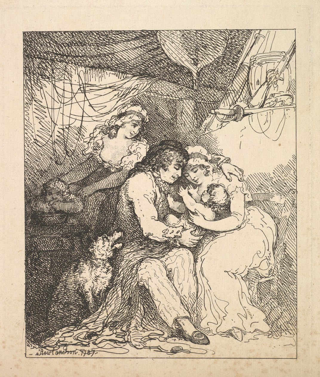 En sømandsfamilie, 1787. af Thomas Rowlandson