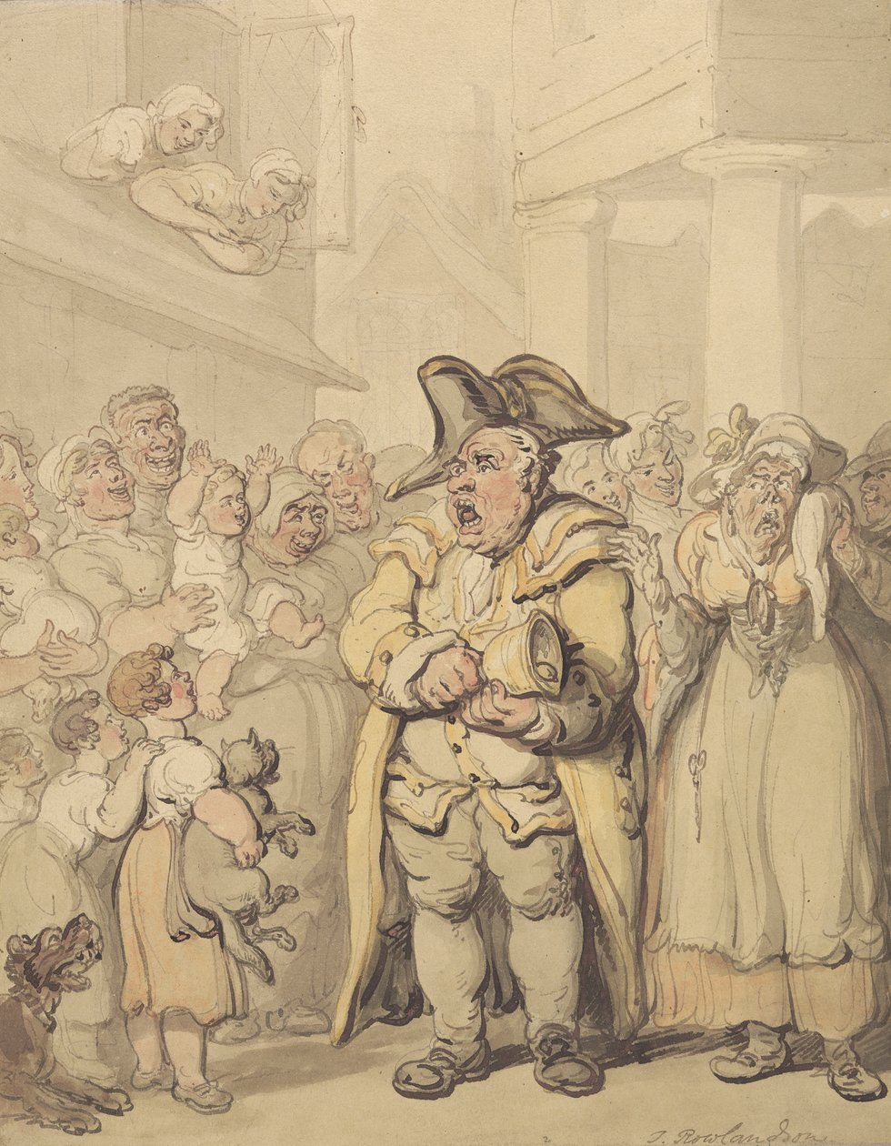 En Town Crier af Thomas Rowlandson