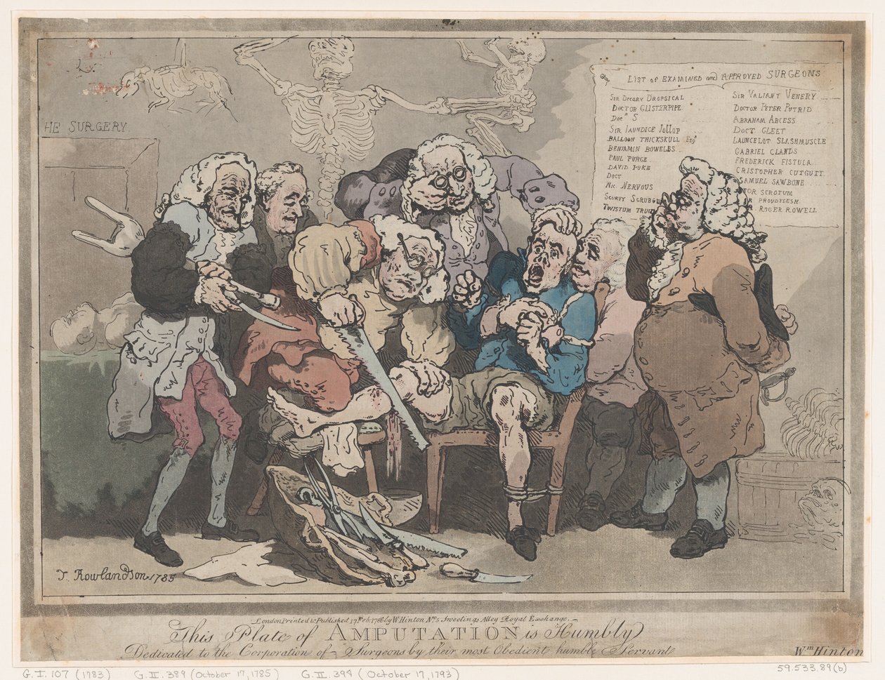 Amputation, 17. februar 1786., 17. februar 1786. af Thomas Rowlandson
