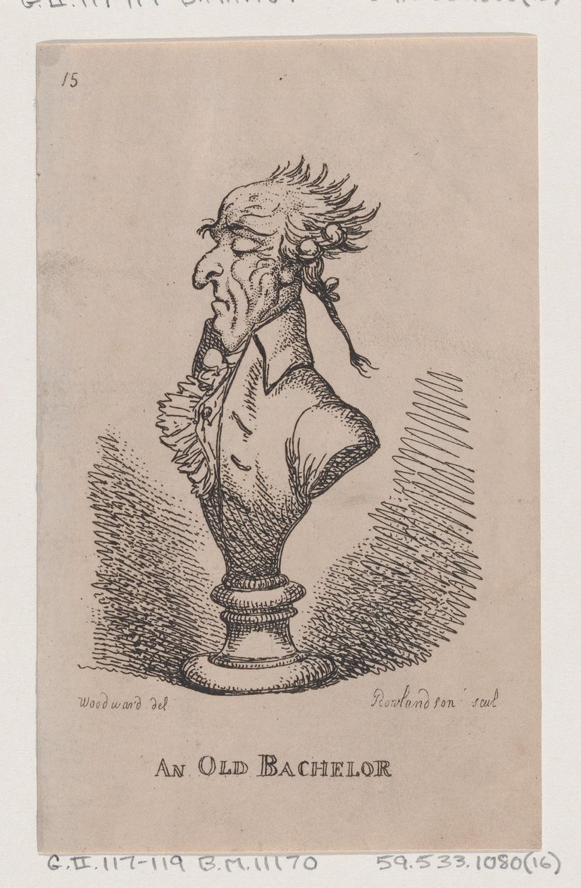En gammel bachelor, 1808., 1808. af Thomas Rowlandson